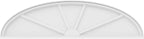 Ekena Millwork 64"W x 17"H x 2"P Elliptical 4 Spoke Architectural Grade PVC Pediment