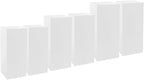 6Pcs Square Display Pedestal Stands Set for Party, Metal Display Stand Plinth Pillars, Cake Stands Pillars for Wedding Birthday Art Decor Risers, 11.8*31.5" (L), 11.02*25.6" (M), 10.24*23.6" (S)