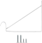 HOME MASTER HARDWARE 10 Pack Heavy Duty Closet Shelf & Rod Brackets, Wall Mounted Closet Shelves Bracket with Rod Support for Both Shelf Storage and Closet Rod White