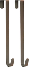 Sattiyrch 15" Wreath Hanger for Front Door,Sturdy Steel Wreath Door Hanger,Over The Door Hanger Hook (Brushed Copper, 2)