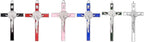 VINETEN Crucifix Wall Cross, Catholic Crosses with Black Enamel - Crucifix for Wall, Jesus Christian Wall Hanging Cross for Home Decor 4 Inch