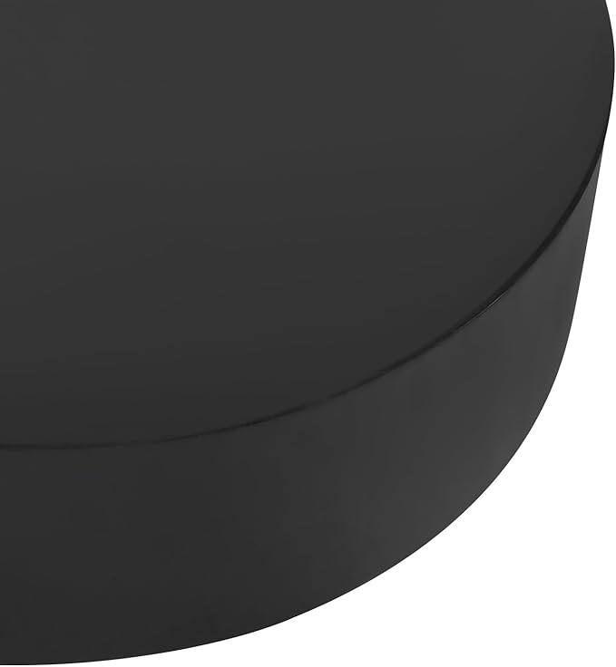 Round Display Pedestal Stand, Event Decor Display Plinth Stands, Bridal Shop Cylinder Plinth Raiser Table, Party Event Decor Circle Pedestal Stand for Boutiques Model Air Conditioner Heightening (Black, 23.6*5.9in)