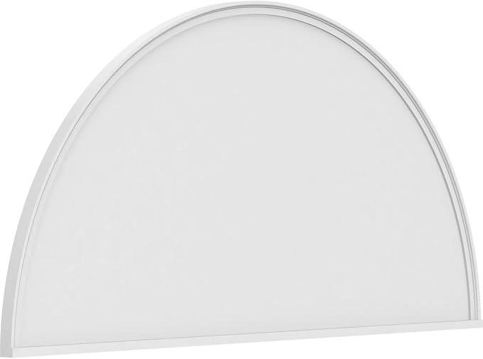 78"W x 39"H x 2"P Half Round Smooth Architectural Grade PVC Pediment