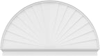 74"W x 43-3/4"H x 2-3/4"P Half Round Sunburst Architectural Grade PVC Combination Pediment