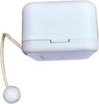 BinkeGG Play (Moon River) White Plastic Pull String Cord Music Box with Sankyo Musical Movement (65 Tunes Option)