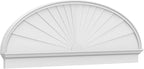78" W x 26-3/8"H x 2-3/4"P Elliptical Sunburst Architectural Grade PVC Combination Pediment