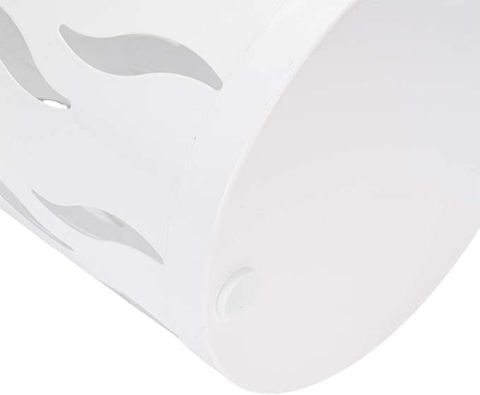 YUYTE Metal Round Umbrella Holder, Shaped Freestanding Umbrella Organizer for Entryway, Home, and Office (White)