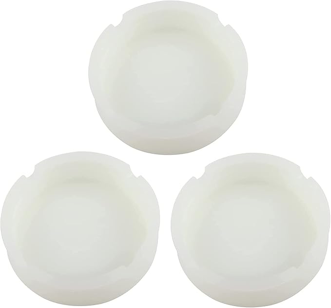 HOWDIA Silicone Ashtray Luminous Ash Tray, Small Ashtrays for Outside Patio Glow in the Dark Ashtray Cute Home Ash Trays High Temperature Heat Resistant, 3 Pack