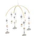 WAYUTO Neutral Handmade Felt Ball Ceiling Mobile - Gray Cloud