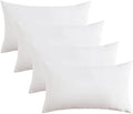 Covers & All Throw Pillow Inserts Only Pack of 4, Durable Soft Rectangle 20 x 26 Inches 65 GSM Non-Woven Fabric with 15D Silicon Fiber Filling, Universal uses for Home Decor Office Indoor Outdoor