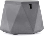 FREELOVE Concrete Ashtray with Lid & Stainless Steel Ashtrays for Cigarettes, Cement Ash Tray Smoking Holder Indoor Smokeless Outdoor Windproof Patio Home Office Cool Decor(Grey, Large)