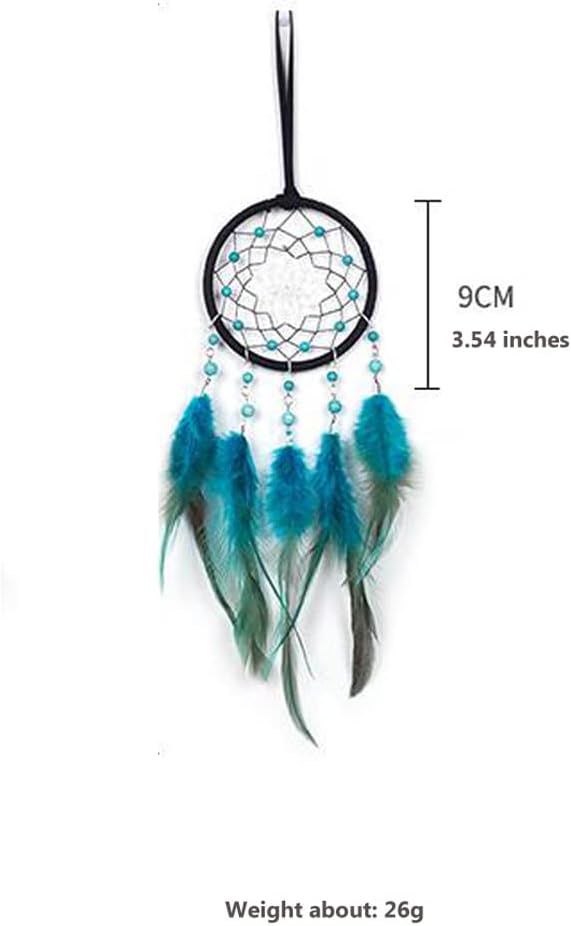 Small Dream Catcher for Car, Rearview Mirror Hanging Accessories Car Dream Catchers for Rear View Mirror Turquoise
