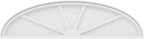 Ekena Millwork 52"W x 14"H x 2"P Elliptical 4 Spoke Architectural Grade PVC Pediment