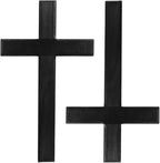 BESPORTBLE 2pcs Wooden Cross Wall Decor for Home, Weddings, Parties, Christian Religious Meditation, Spiritual Wall Cross for Churches and Prayer Rooms, Black