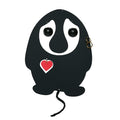 Flensted Mobiles Puffin' Troll Black/Red Heart Hanging Mobile - 7 Inches - High Quality Plastic