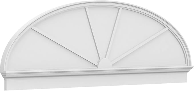 86" W x 28-3/8"H x 2-3/4"P Elliptical 4 Spoke Architectural Grade PVC Combination Pediment