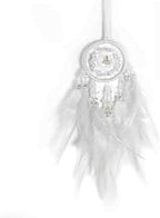 Car Dream Catcher, Rearview Mirror Accessory, Car Charms Ornament, Lucky Ornament Pendant, White