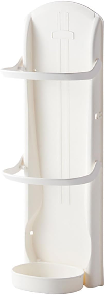 BESPORTBLE Wall-Mounted Umbrella Stand Rack with Drip Tray Space-Saving Storage Organizer for Home Office Entryway Sturdy White Hanging Umbrella Holder for Restaurants and Families