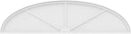 80" W x 21" H x 2" P Elliptical 3 Spoke Architectural Grade PVC Pediment