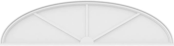 80" W x 21" H x 2" P Elliptical 3 Spoke Architectural Grade PVC Pediment