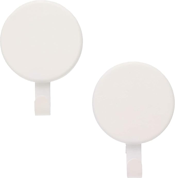 Haute Decor Attract Magnetic Wreath Hanger (White) - for 2 Metal Doors/Surfaces or 1 Single-Pane Glass Door or Window - Holds up to 10lbs.