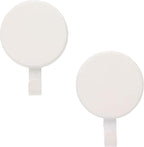 Haute Decor Attract Magnetic Wreath Hanger (White) - for 2 Metal Doors/Surfaces or 1 Single-Pane Glass Door or Window - Holds up to 10lbs.