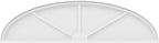 64" W x 17" H x 2" P Elliptical 3 Spoke Architectural Grade PVC Pediment