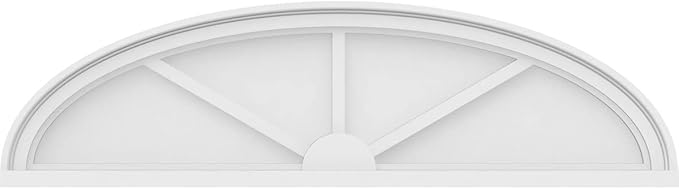 40" W x 11" H x 2" P Elliptical 3 Spoke Architectural Grade PVC Pediment