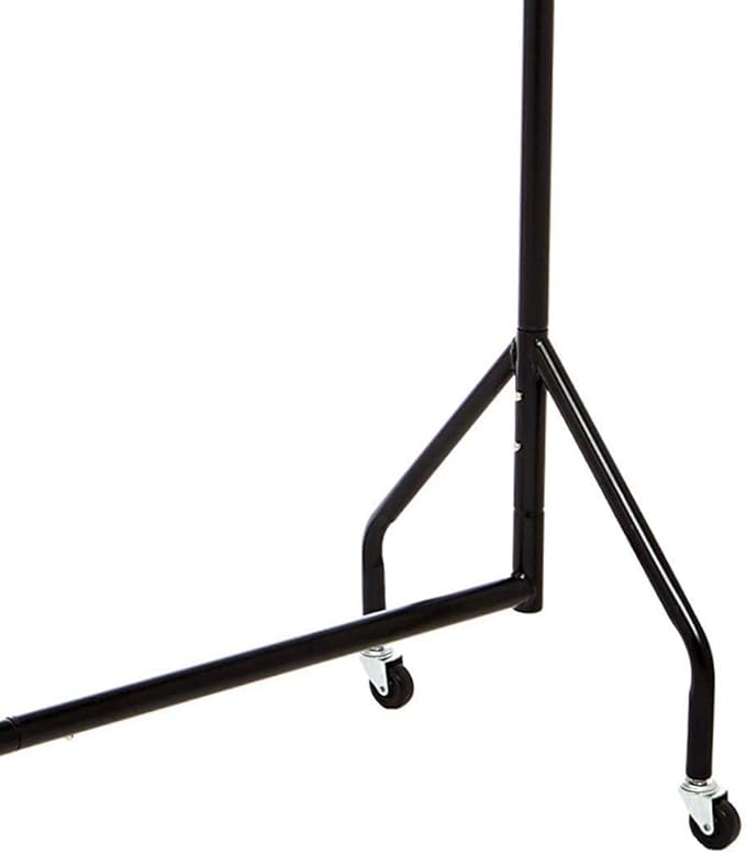 Amazon Basics Heavy Duty Portable Rolling Garment Rack, Hanging Clothes Organizer Rail for Display and Storage, Easy to Assemble, 19 x 60 x 48 inches, Black