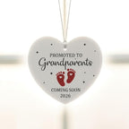 Grandparents Ornament, Baby Coming Soon 2026, Baby Announcement Christmas Ornament for New Parents, Expecting Couple, Promoted to Grandparents Gift, Baby Reveal Keepsake Decor