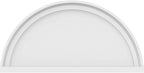 24"W x 12"H x 2"P Half Round Smooth Architectural Grade PVC Pediment