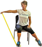 Vitality 4 Life with Curtis Adams Senior Resistance Band: Light Resistance, Longer Length + Instruction Guide. Latex Free. Exercise, Stretching, Physical Therapy