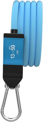 Bodylastics Stackable Resistance Band - Single Resistance Tube Exercise Band - Patented Snap Reduction Tech Workout Bands - Heavy Duty Fitness Bands - Malaysian Latex, Nickel-Coated Iron Clips