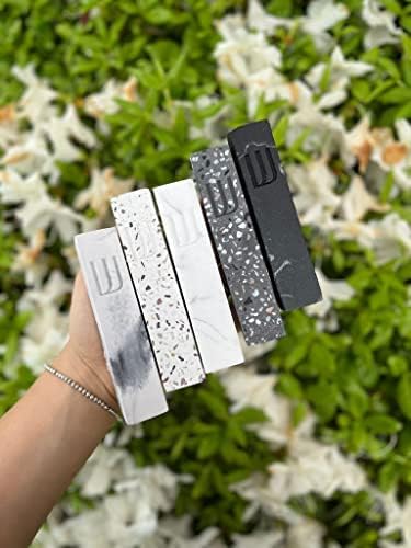 A&S Mezuzot A&S Modern Stone Mezuzah Case Design, Mezuza Cover for Scroll Protection, Easy Peel and Stick Houswarming Gift and Home Blessing (Terrazzo Blue/Green, 7 Inches)