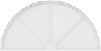76"W x 38"H x 2"P Half Round 3 Spoke Architectural Grade PVC Pediment