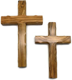 Olive Wood Wall Cross from Bethlehem, Wall Hanging Wooden Crosses, Christening Confirmation Cross Gift, Baptism Gifts, Holy Wall Cross, Hand Made religious décor Cross Holy Land (Large 8" x 5")