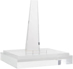 Alice Lane Lucite Galerie Art Stand Home Collection — Clear Acrylic Art Display Stand Lends a Minimalist Touch — Sturdy, Elongated Stand with Square Block Base — Home Décor