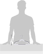 Amazon Basics Plastic Kids Clothes Hangers, Non-Slip, White and Black, 12.8" x 8" x 0.2", 30-Pack