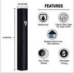A&S Mezuzot Aluminum Mezuzah Case with 3D Painted Shin Design Easy Peel and Stick Judaica Door Mezuzah for Parchment Scroll (Black, 7 Inches)