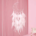 Dream Cathers Wall Decor, Crosszen Handmade Dream Catchers for Girls Kids with Pink Feather, Native American Dreamcatcher for Bedroom Home Decor Wall Hanging Ornament Craft