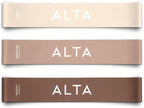 ALTA Mini Loop Bands for Exercise - Premium Durable Latex - Small Resistance Bands for Women, Booty Bands for Working Out, Leg Stretch Loops for Physical Therapy, Pilates Exercise Mini Bands Set