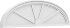 Ekena Millwork 48"W x 13"H x 2"P Elliptical 4 Spoke Architectural Grade PVC Pediment