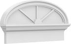 28" W x 13-7/8"H x 2-3/4"P Elliptical 3 Spoke Architectural Grade PVC Combination Pediment