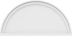 28"W x 14"H x 2"P Half Round Smooth Architectural Grade PVC Pediment