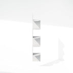 Furinno Rossi 5-Tier Floating Corner Shelf for Wall, Corner Zigzag Shelf Wall Mounted, Radial Wall Mount Shelves, for Home Office, Living Room, Bedroom, Bathroom, White