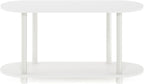 Furinno Turn-N-Tube Display Shelf, 4-Tier Oval Book Shelf, Storage Shelves with Soft Edges and Open Shelves, Toolless Assembly, for Organization and Storage, Living Room, Home Office, White