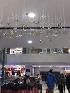Creative Gold DIY Flying Bird Decorative Hanging Ornaments for Ceiling Light Wedding Kindergarten Shopping Mall Home Window Decoration (10, Gold)