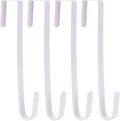 Sattiyrch 12" Wreath Hanger for Front Door,Steel Over The Door Hanger Hook,Wreath Door Hanger (White,4)