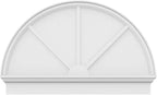 46"W x 29-3/4"H x 2-3/4"P Half Round 3 Spoke Architectural Grade PVC Combination Pediment