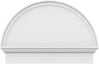 30"W x 21-3/4"H x 2-3/4"P Half Round Smooth Architectural Grade PVC Combination Pediment